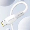 Dudao L25SX 30W USB-C - Lightning kabelis su minkštu silikoniniu apvadu 1m - Baltas