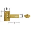 Durų skląstis Domax 613201/871101, geltona, 150 mm x 100 mm