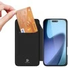 Dux Ducis Skin Pro dėklas skirtas Apple iPhone 17 Air su Flip and Card Slot – juodos spalvos