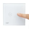 Dvigubas jungiklis su lietimui jautriu valdymu ir šviesos reguliatoriumi PNI SafeHome DIM202, 2X700W, su fazės laidu, be nulio, stiklinis