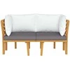 Dvivietė sodo sofa su pagalvėlėmis, akacijos medienos masyvas