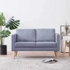 Dvivietė sofa, audinys, šviesiai pilka