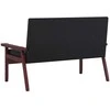 Dvivietė sofa, juodos spalvos, dirbtinė oda