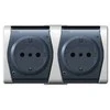 Dvivietis kištukinis lizdas ELEKTRO-PLAST HERMES2, IP44