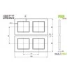 Liregus 2-vietis rėmelis EPSILON SLIM, baltos sp.