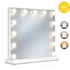Ecotoys LED makiažo veidrodis 50×40 cm kosmetinis su apšvietimu 3 spalvos 13 lempučių ModernHome
