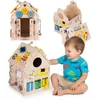 Ecotoys Medinis lavinamasis namelis vaikams, edukacinis skydelis XXL, 30 dalių