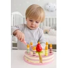 Ecotoys Medinio Velcro torto rinkinys, vaisinės žvakės vaikams, 16 elementų