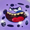 Eddy Toys Violetinis šokinėjimo kamuolys su rankenomis 45 cm