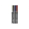 Ednet Multi Media Markers 4pcs, juodas, mėlynas, red and Eraser, 64082