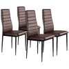 Modernhome PIECES Kėdė kėdžių rinkinys kėdžių svetainei 4 vnt. Brown