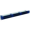 EMITERNET PANEL 19″, 48XRJ45 UTP CAT.6 (1U) WITH SHELF, Mėlynas