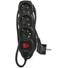 Emos Ilgiklis 3 lizdų 1.5m su įžeminimu, su jungikliu (juodas) 1.5mm²
