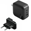ENERGEA Laidinis įkroviklis 1xUSB+2xUSB-CPD-PPS-QC 3.0 66W 2C1A juodos spalvos US+EU Travelite GAN66