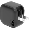 ENERGEA Laidinis įkroviklis 2xUSB-C PD-PPS 45W 2C juodos spalvos US+EU Travelite GAN45