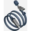 Energea Sheath Travel 2-in-1 Kabelis USB-C į USB-C/USB-A 480Mbps 60W 1.2m mėlynas