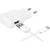 EP-TA200EWE + EP-DR140AWE Samsung 15W Kelioninis kroviklis + USB-C Data kabelis balos spalvos (OOB Bulk)