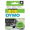 Etikečių juostelė DYMO D1, 9mmx7 m, juoda geltoname fone
