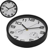 Excellent Houseware Sieninis laikrodis 25cm su termometru baltas