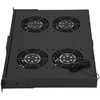 Extralink Ventiliatorių panelė su termostatu, 19", 4 ventiliatoriai, juoda