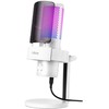 Fifine A9W studio mikrofonas with stand baltos spalvos