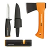 Fiskars rinkinys 1057913, kirvis + peilis + galąstuvas