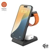 FIXED MagPowerstation Alu 3 Qi2.2 3-in1 stand, juodos spalvos