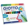 Flomasteriai Fila Giotto Turbo Maxi, vandens pagrindu, 12 spalvų