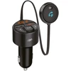 FM moduliatorius PNI Valentine V880 su mikrofonu, Bluetooth 5.0, MP3 grotuvas, FM siųstuvas, dviguba USB jungtis, greitasis įkrovimas mobiliesiems įrenginiams per QC3.0, suderinamas su Siri ir Google Assistant