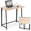 Foldable Computer Desk 80×45 cm Nešiojamas kompiuteris Table Loft Style ModernHome
