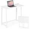Foldable Computer Desk 80×45 cm Nešiojamas kompiuteris Table Baltas ModernHome