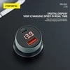 Foneng automobilinis įkroviklis C18 - USB + Type C - PD 48W 3A pilkos spalvos