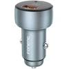 Foneng automobilinis įkroviklis C18 - USB + Type C - PD 48W 3A pilkos spalvos