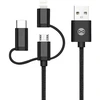 Forever 3in1 laidas USB – Lightning + USB-C + microUSB 1,0 m 1,5A juodas