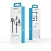 Forever 3in1 kabelis USB - Lightning + USB-C + microUSB 1,0 m 1,5A juodos spalvos