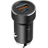 Automobilinis įkroviklis Forever CC-06 PD QC 1x USB-C 1x USB 20W juodas + USB-C – USB-C laidas 60W