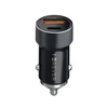 Forever CC-06 PD QC automobilinis įkroviklis 1x USB-C 1x USB 20W juodos spalvos + USB-C - USB-C kabelis 60W