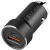 Automobilinis įkroviklis Forever CC-06 PD QC 1x USB-C 1x USB 20W juodas + USB-C – USB-C laidas 60W