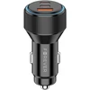 Forever CC-07-66ACC PD QC automobilinis įkroviklis 1x USB-A 2x USB-C 66W juodas