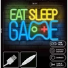 „Forever Light Neon PLEXI“ LED šviestuvas „Eat Sleep Game“ daugiaspalvis FPNE33