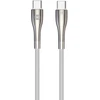 Forever Sleek laidas USB-C – USB-C 1,0 m 60W baltas