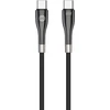 Forever Sleek laidas USB-C – USB-C 1,0 m 60W juodas