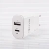 Forever TC-01-20AC PD QC įkroviklis 1x USB-C 1x USB 20W baltas