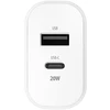 Forever TC-01-20AC PD QC įkroviklis 1x USB-C 1x USB 20W baltas