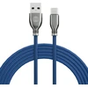 Forever Tornado laidas USB – USB-C 1,0 m 3A tamsiai mėlynas