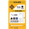 Forte_Tools Medraigčiai FORTE TOOLS, 3,5×25 mm, ZN, TX15, 200 vnt.