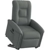 Fotelis Atsistojantis atlošiamas krėslas, tamsiai pilkas, audinys
