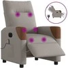 Fotelis Elektrinis atlošiamas masažinis krėslas, taupe, audinys
