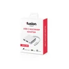Fusion Accessories Fusion (3 viename) USB-C Multiport adapteris | USB 3.0 | HDMI | USB-C | sidabras
