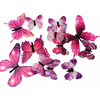 Fusion Accessories Fusion fluorescenciniai lipdukai miegamajam "Butterfly" 12 vnt (rožinis)
